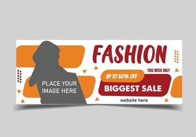 fashion sale social media banner template, web banner templates vector