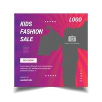 fashion sale social media post template, abstract square flyer templates vector