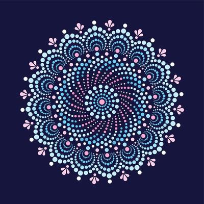 Mandala bohemian dot painting aboriginal Vector Image