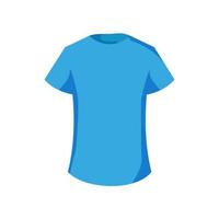 camiseta azul de dibujos animados sobre fondo blanco vector