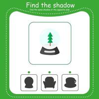 Find the correct shadow. Glass bowl vector