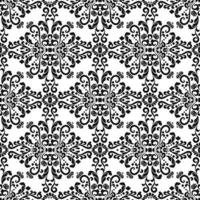 Seamless vector ornate classic ornament pattern.Reusable floral painting stencils. For the design of wall, venetian pattern,textile, wrapping or scrapbooking. Digital graphics. Black and white.