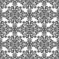 patrón de ornamento clásico adornado de vector transparente. plantillas de pintura floral reutilizables. para el diseño de paredes, patrones venecianos, textiles, envolturas o recortes. gráficos digitales. en blanco y negro.