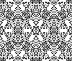Linear Damask Seamless Vector Pattern. Black and White. Decorative texture. Mehndi patterns. For fabric, wallpaper, venetian pattern,textile, packaging.