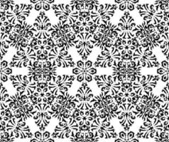 patrón vectorial sin costuras de damasco lineal. en blanco y negro. textura decorativa. patrones mehndi. para tela, papel pintado, patrón veneciano, textil, embalaje. vector