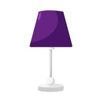 Cartoon purple lamp on white background vector