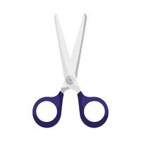 Cartoon blue scissors on white background vector