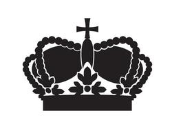 forma de icono y corona de rey vectorial negro. ilustración vectorial vector