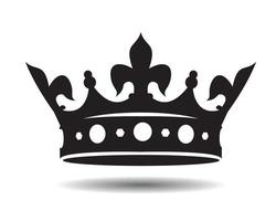 forma de icono y corona de rey vectorial negro. ilustración vectorial