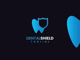 dental shield logo template, dental protect logo vector