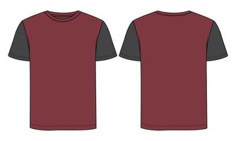 Maroon T Shirt Template Vector Art Icons and Graphics for Free