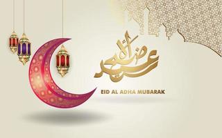 Luxury and elegant Eid al Adha Mubarak islamic design vector