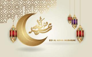 Luxury and elegant Eid al Adha Mubarak islamic design vector