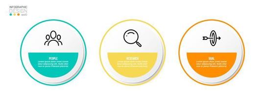 Infographic template business concept with step. vector