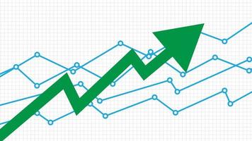 abstract background of arrow stock market chart graph on white background vector