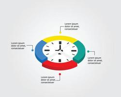 Time template for infographic for presentation for 4 element vector