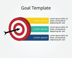 Goal template for infographic for presentation vector