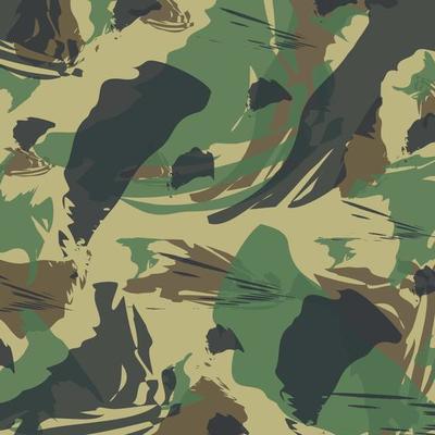 abstract brush art camouflage green jungle rainforest pattern military background ready for your design