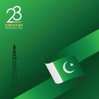 Pakistan resolution day banner celebration vector illustration