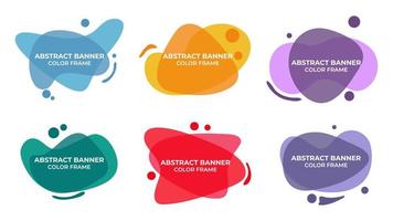 Abstract banner colors frame set