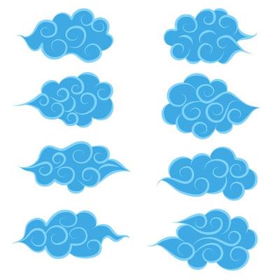 Japan art  cloud element