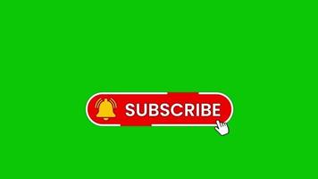 Clicking subscribe button green screen video clip free download