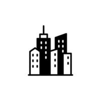 City, Town, Urban Solid Line Icon Vector Illustration Logo Template. Suitable For Many Purposes.