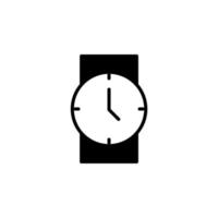 Clock, Timer, Time Solid Line Icon Vector Illustration Logo Template. Suitable For Many Purposes.