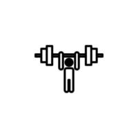 gimnasio, fitness, peso línea sólida icono vector ilustración logotipo plantilla. adecuado para muchos propósitos.