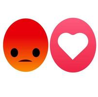 angry and love vector emoji illustration.