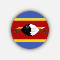 Country Eswatini. Eswatini flag. Vector illustration.