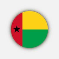 Country Guinea-Bissau. Guinea-Bissau flag. Vector illustration.