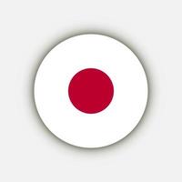país japón. bandera de japón ilustración vectorial vector