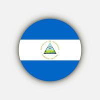 Country Nicaragua. Nicaragua flag. Vector illustration.