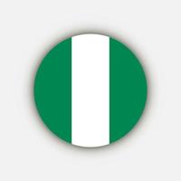 Country Nigeria. Nigeria flag. Vector illustration.