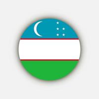 Country Uzbekistan. Uzbekistan flag. Vector illustration.