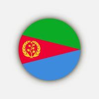 Country Eritrea. Eritrea flag. Vector illustration.