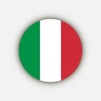 país italia. bandera de italia ilustración vectorial vector