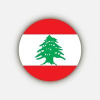Country Lebanon. Lebanon flag. Vector illustration.