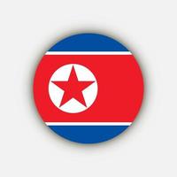 Country North Korea. North Korea flag. Vector illustration.