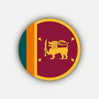 Country Sri Lanka. Sri Lanka flag. Vector illustration.