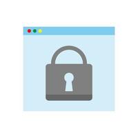 Secure website Icon. Vector flat design icon