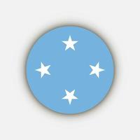 Country Micronesia. Micronesia flag. Vector illustration.