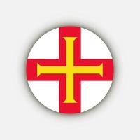 Country Guernsey. Guernsey flag. Vector illustration.