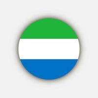 Country Sierra Leone. Sierra Leone flag. Vector illustration.