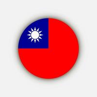 Country Taiwan. Taiwan flag. Vector illustration.