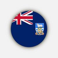 país islas malvinas. santa helena, bandera de las islas malvinas. ilustración vectorial vector