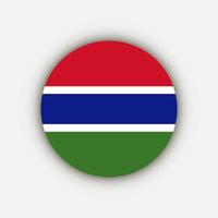 Country Gambia. Gambia flag. Vector illustration.