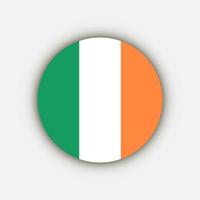 Country Ireland. Ireland flag. Vector illustration.