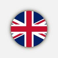 Country United Kingdom. United Kingdom flag. Vector illustration.